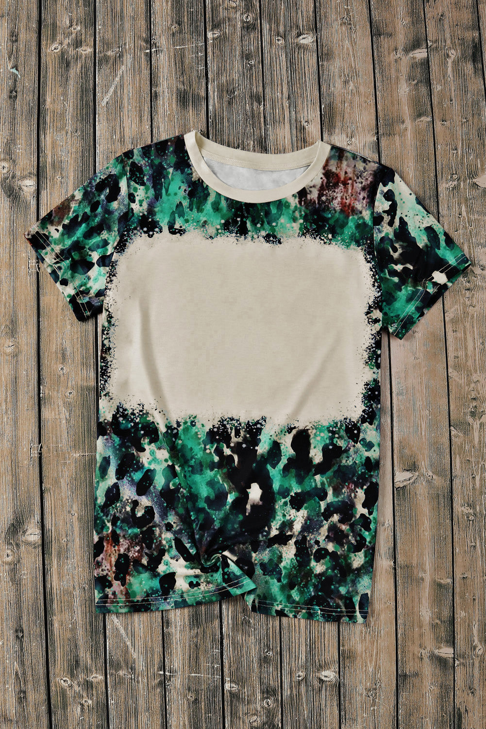 Women's T Shirt with Blank Graphic-Print Dyed Print