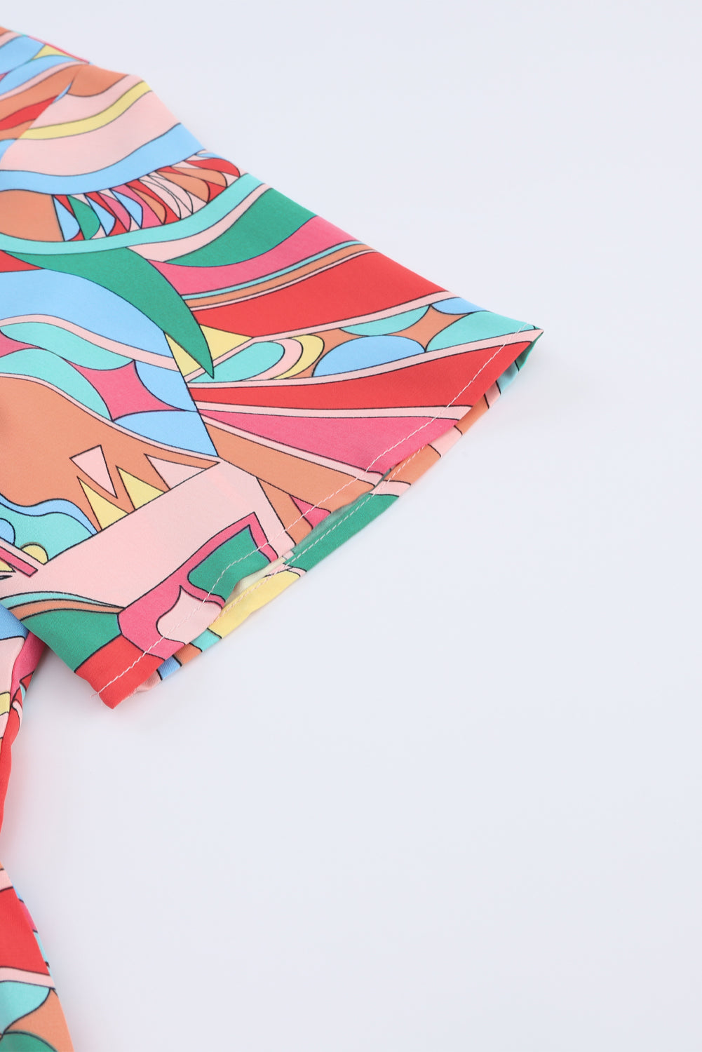 Women's Split Flowy Bohemian Pattern Blouse