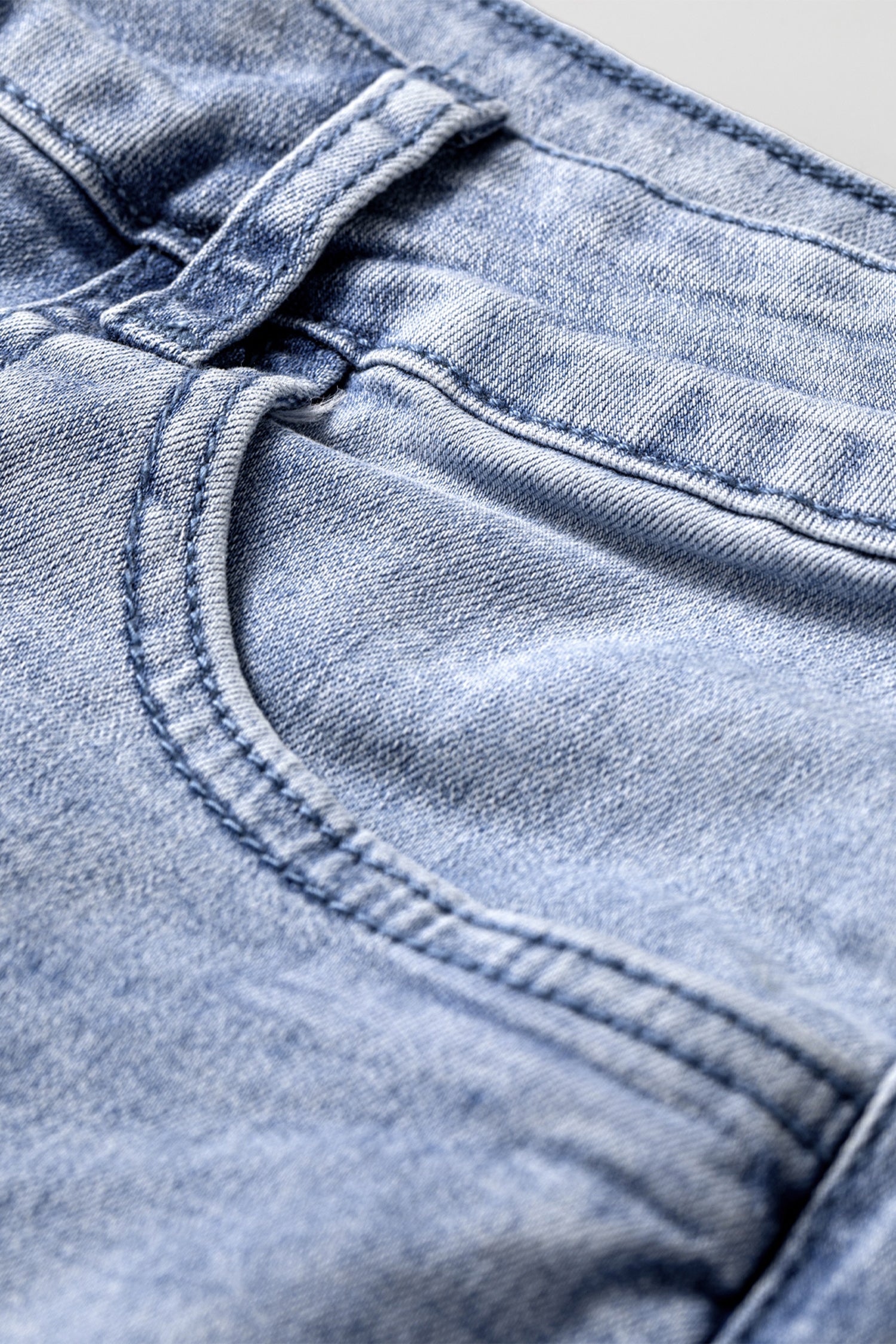Blue Fashion Beau Turn-up Cuffs Womens Loose Jeans