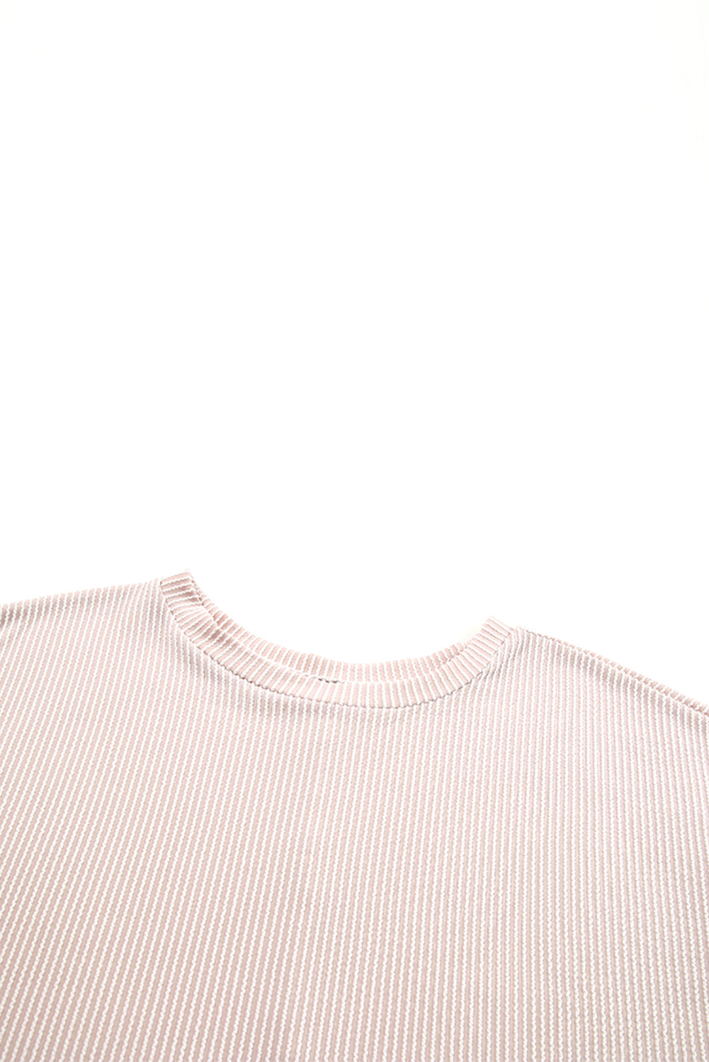 Women's T Shirt with Knitted Tunic Oversized Rib-Knitted
