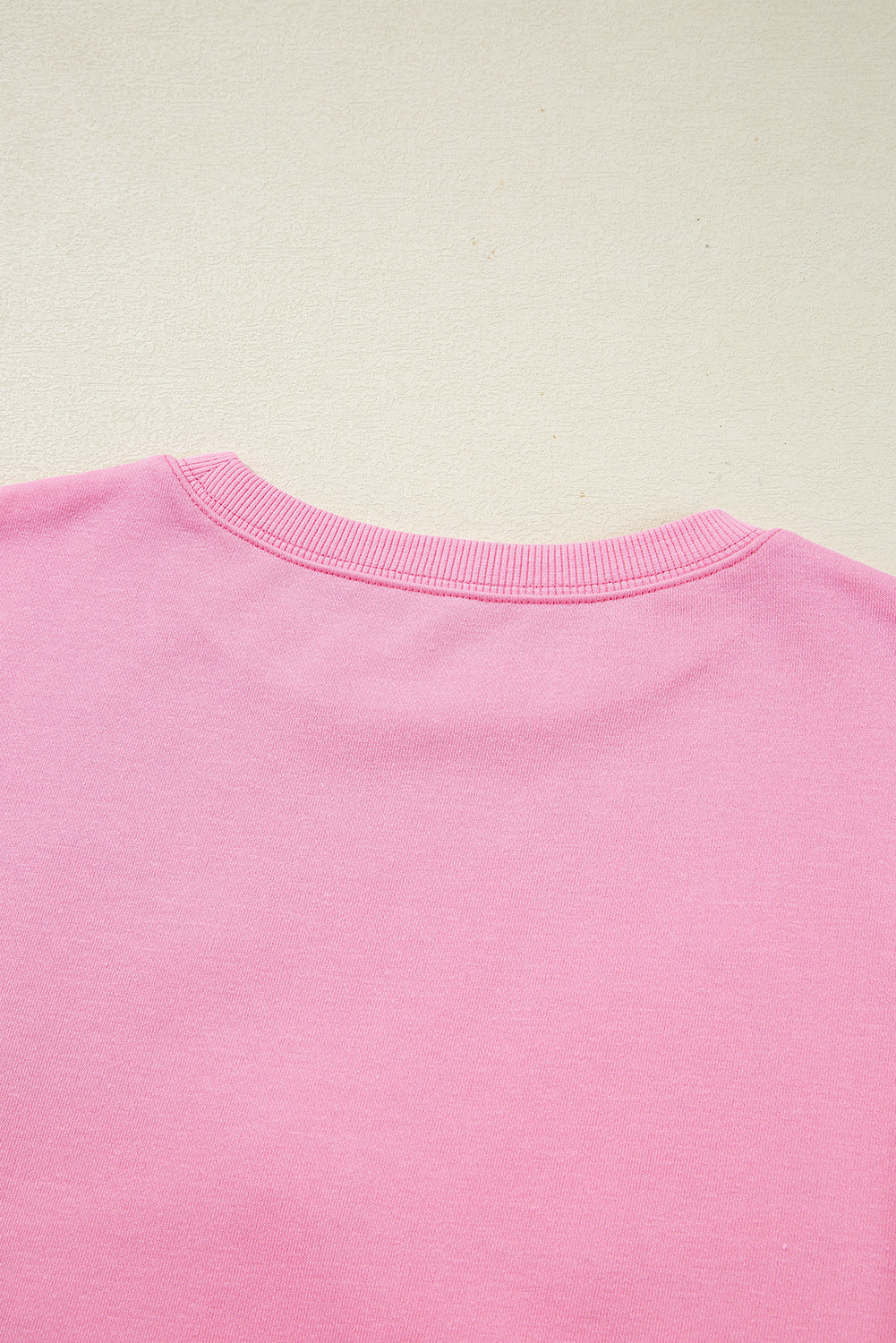 Lace Insert Bow Embroidered Exposed Seam Sweatshirt