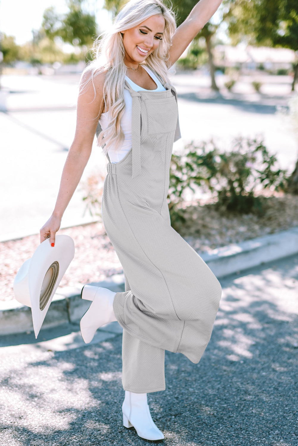 Overalls for Women Self-Tie Strap Wide-Leg