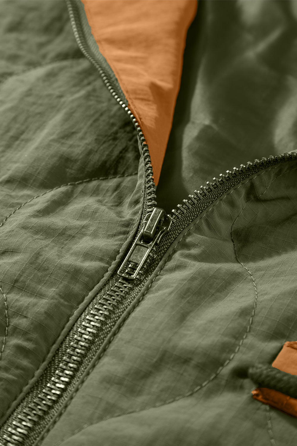 Women's Jacket Featuring Stitching Quilted Drawcord