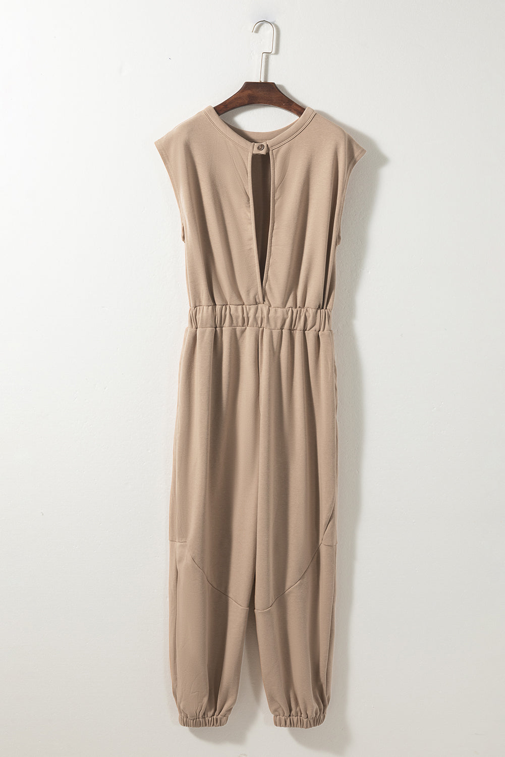 Women's Open-Back Drawcord Jogger Jumpsuit