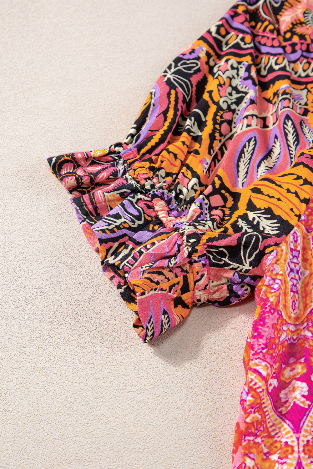 Women's Floral-Print Button-Front Bohemian Blouse