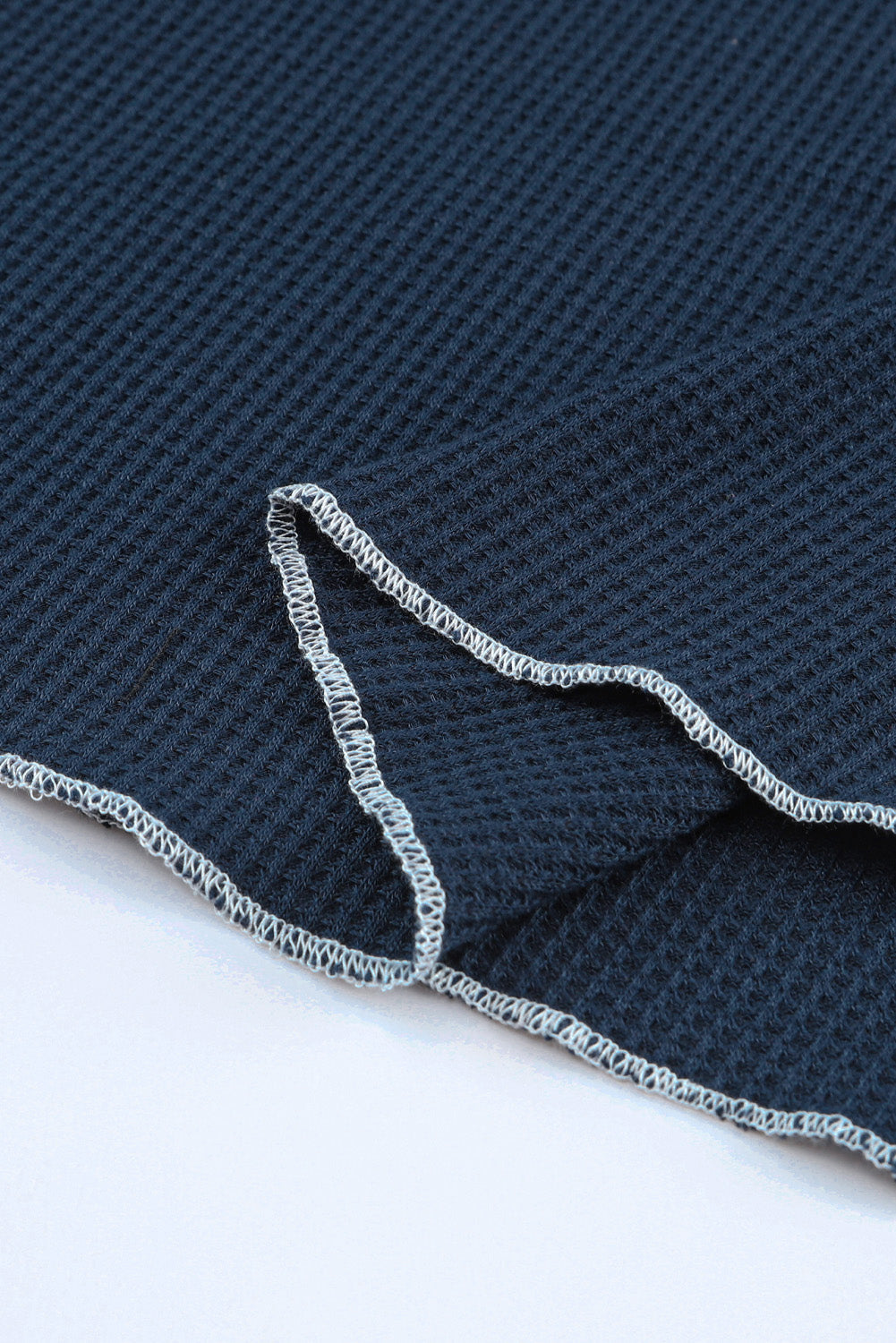 Women's Top with Textured Round Neck Long-Sleeve