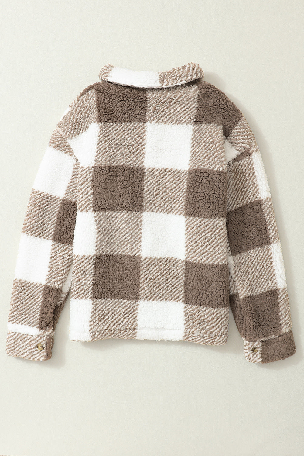 Women's Shacket with Plaid Button-Front Flap