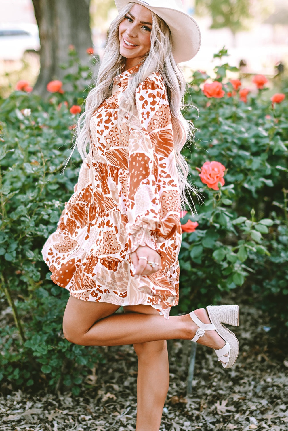 Women's Dress with Swing Multi Pattern