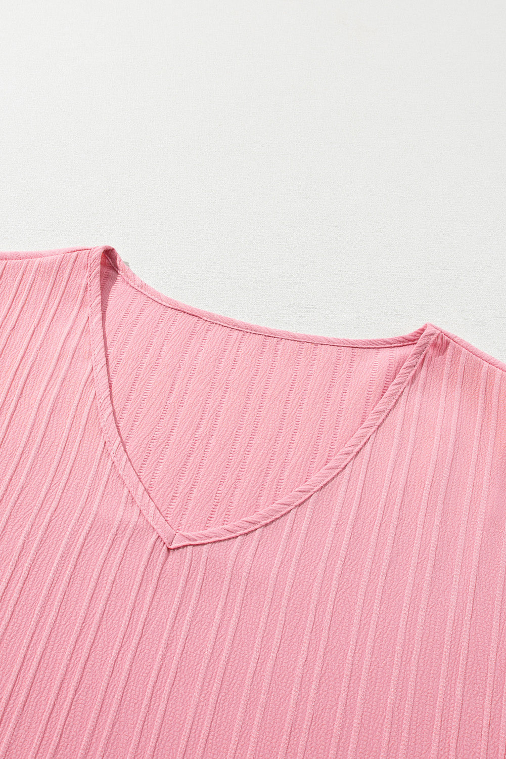 Women's Blouse Featuring Ruffle-Trimmed Half Sleeve Plus
