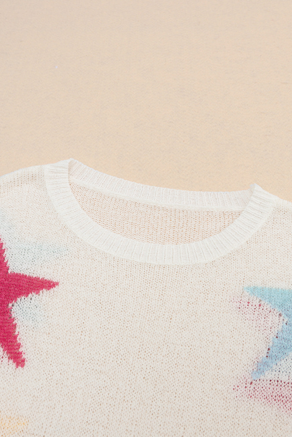 Women's Sweater with Star Pattern Loose Colorful