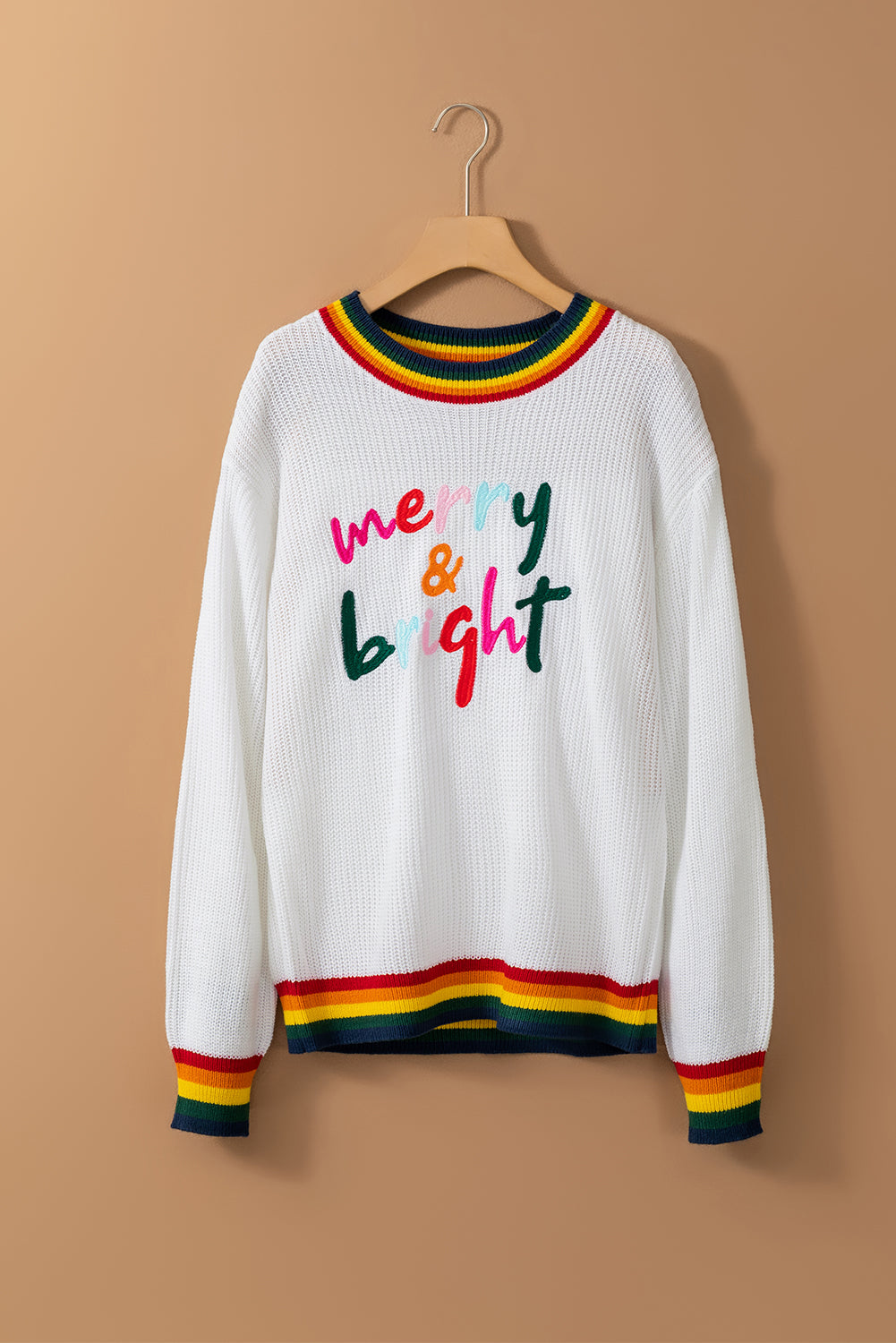 Merry & Bright Colorful Stripes Sweater