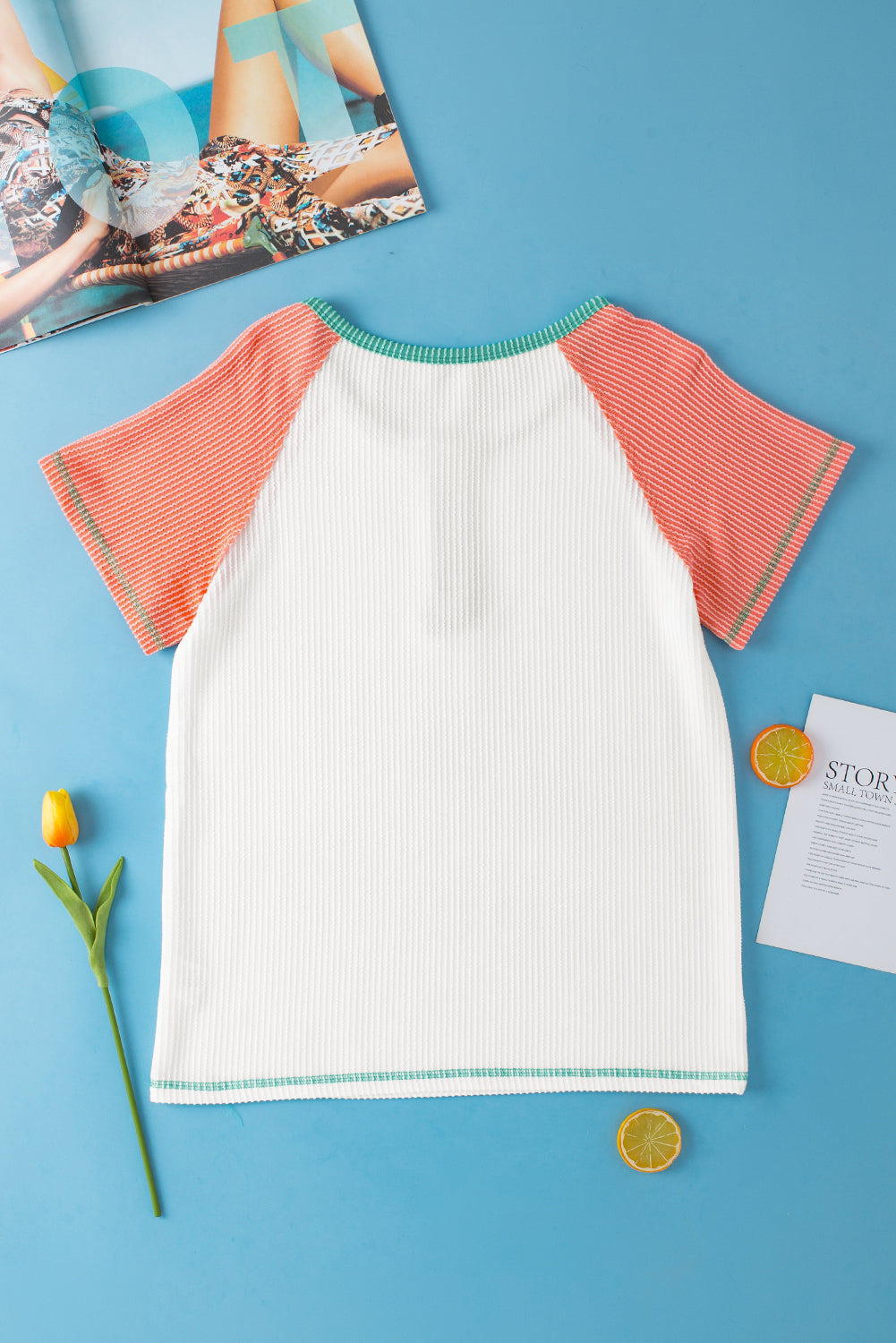 T Shirt for Women Raglan-Sleeve Henley