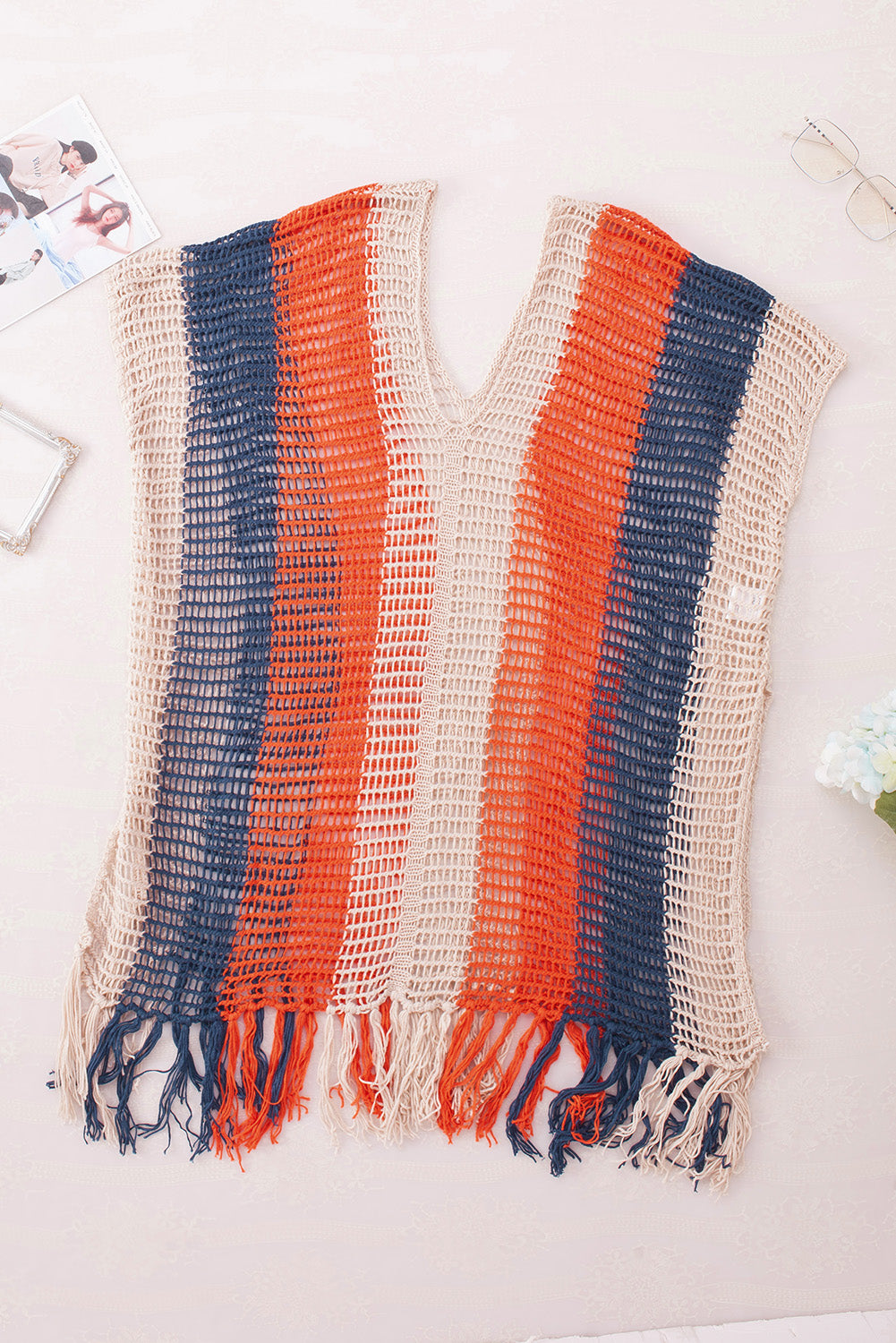 Women's Beach Cover Tassel Crochet Up