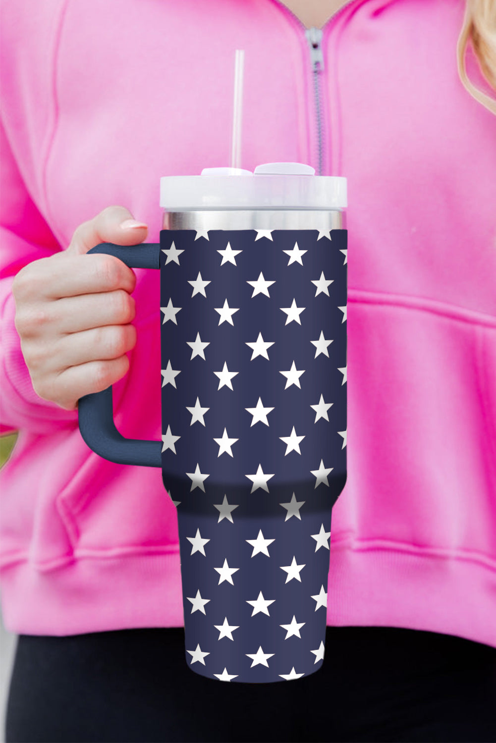 Printed Thermos Star Thermos Cup with Handle 40oz