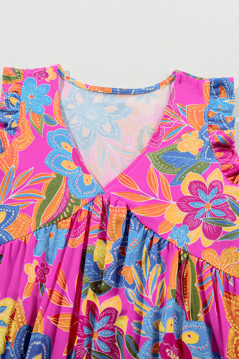 Tank Top for Women Flounce V Neck Bohemian