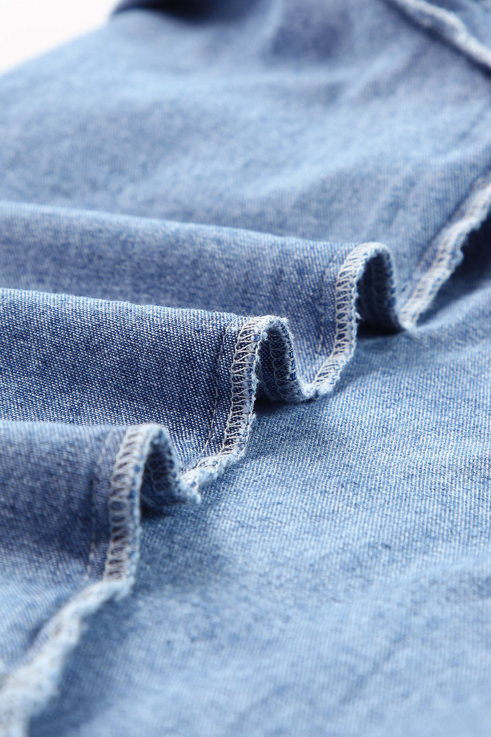 Women's Top with Raw Edge Denim