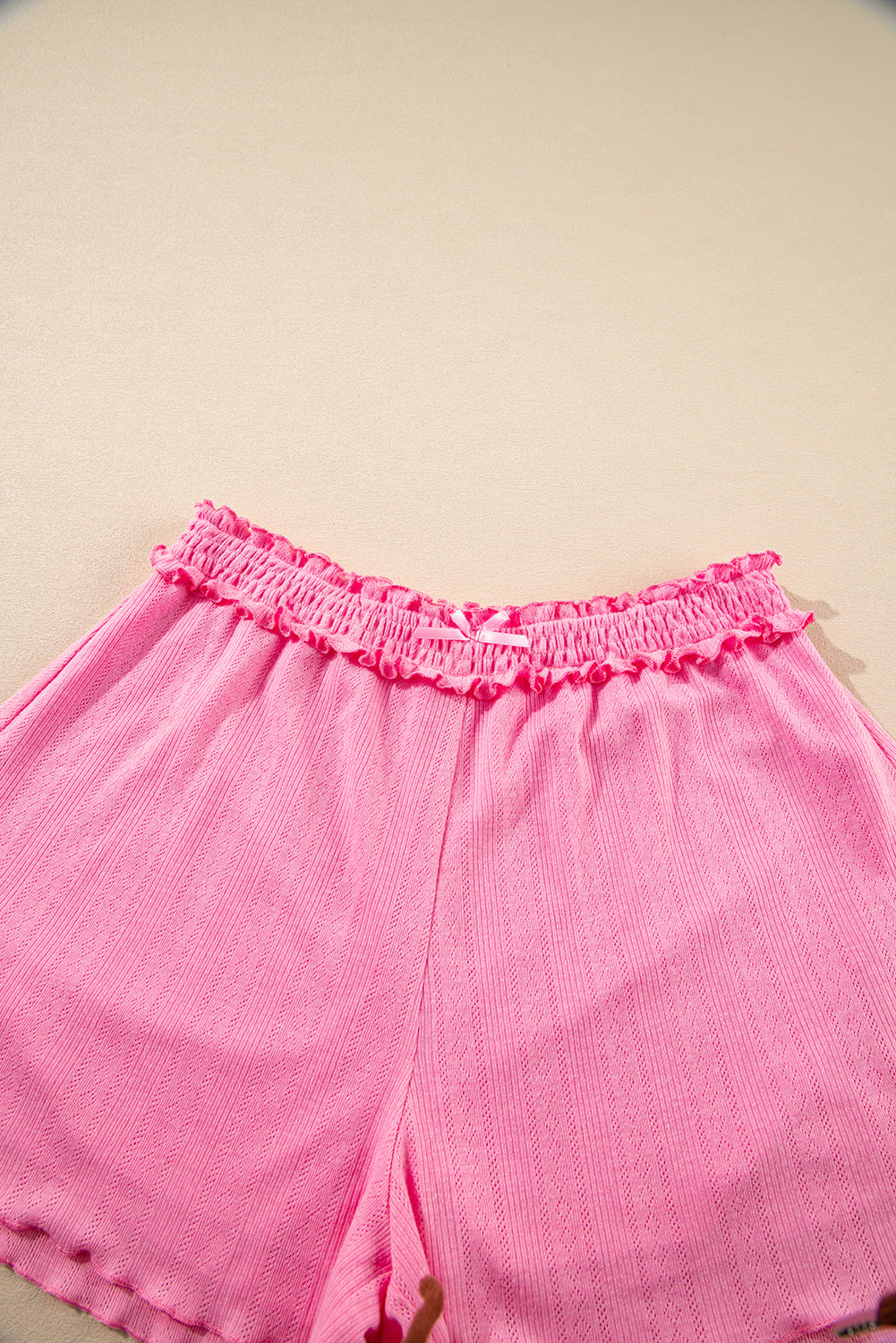 Cropped Delicate Texture Cami Shorts and Cardigan 3pcs Lounge Set