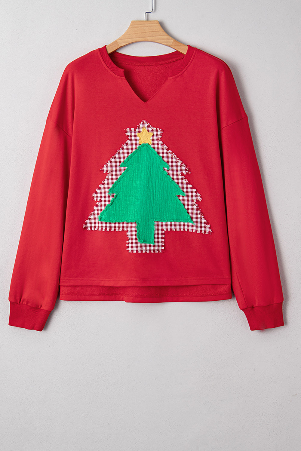 Double Christmas Tree Drop-Shoulder Sweatshirt
