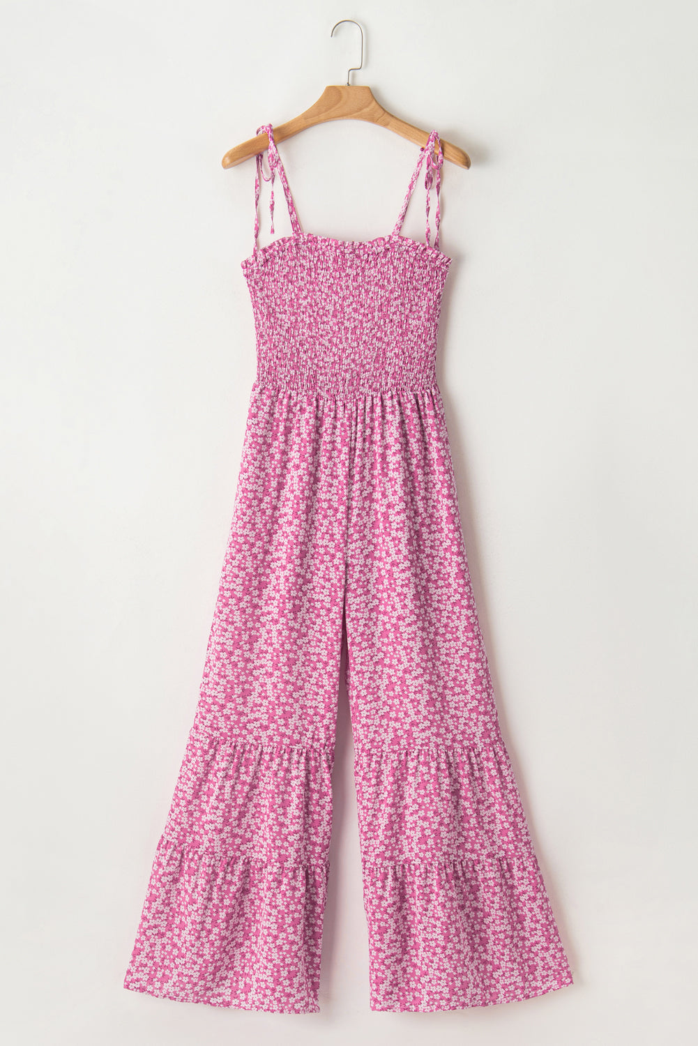 Women's Shirred Bodice Wide Leg Jumpsuit