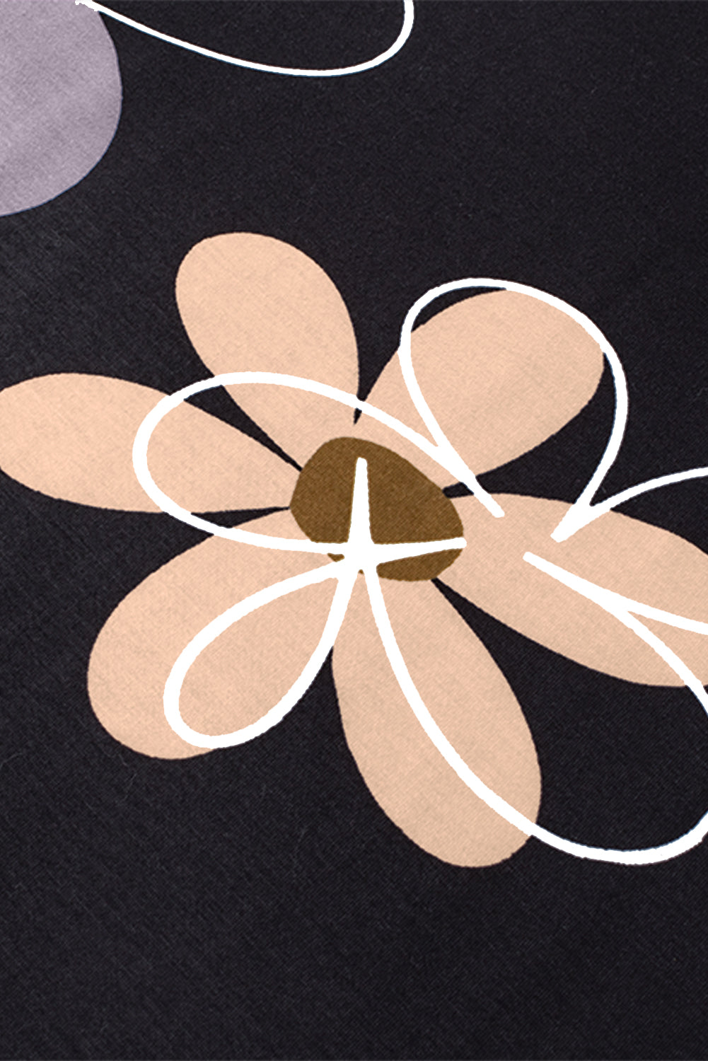 Women's Round Neck Flower Everyday T Shirt