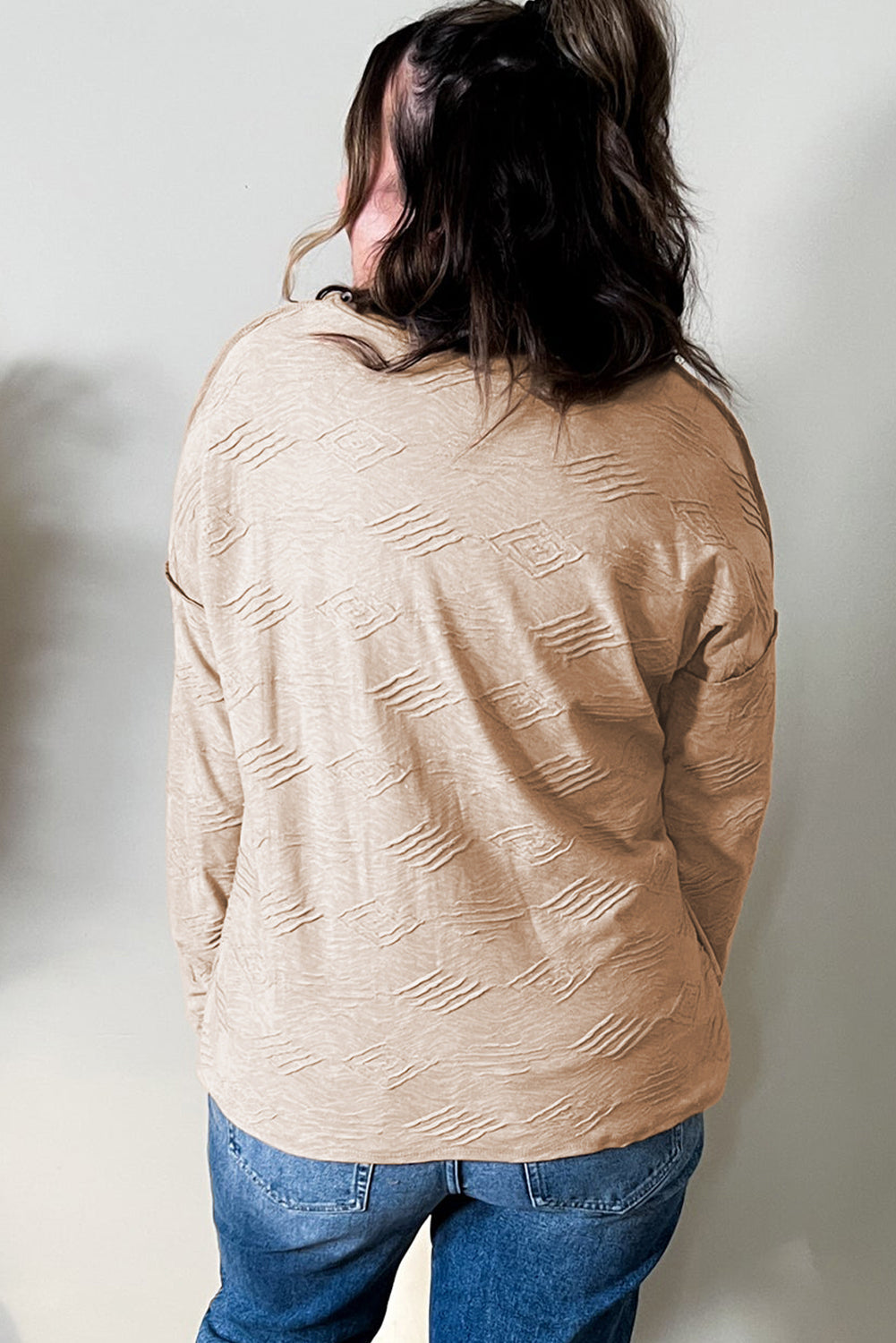 Women's Top with Plus Size Exposed Seam