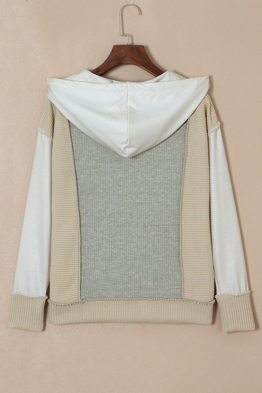 Women's Hoodie with Long-Sleeve Textured Knitted
