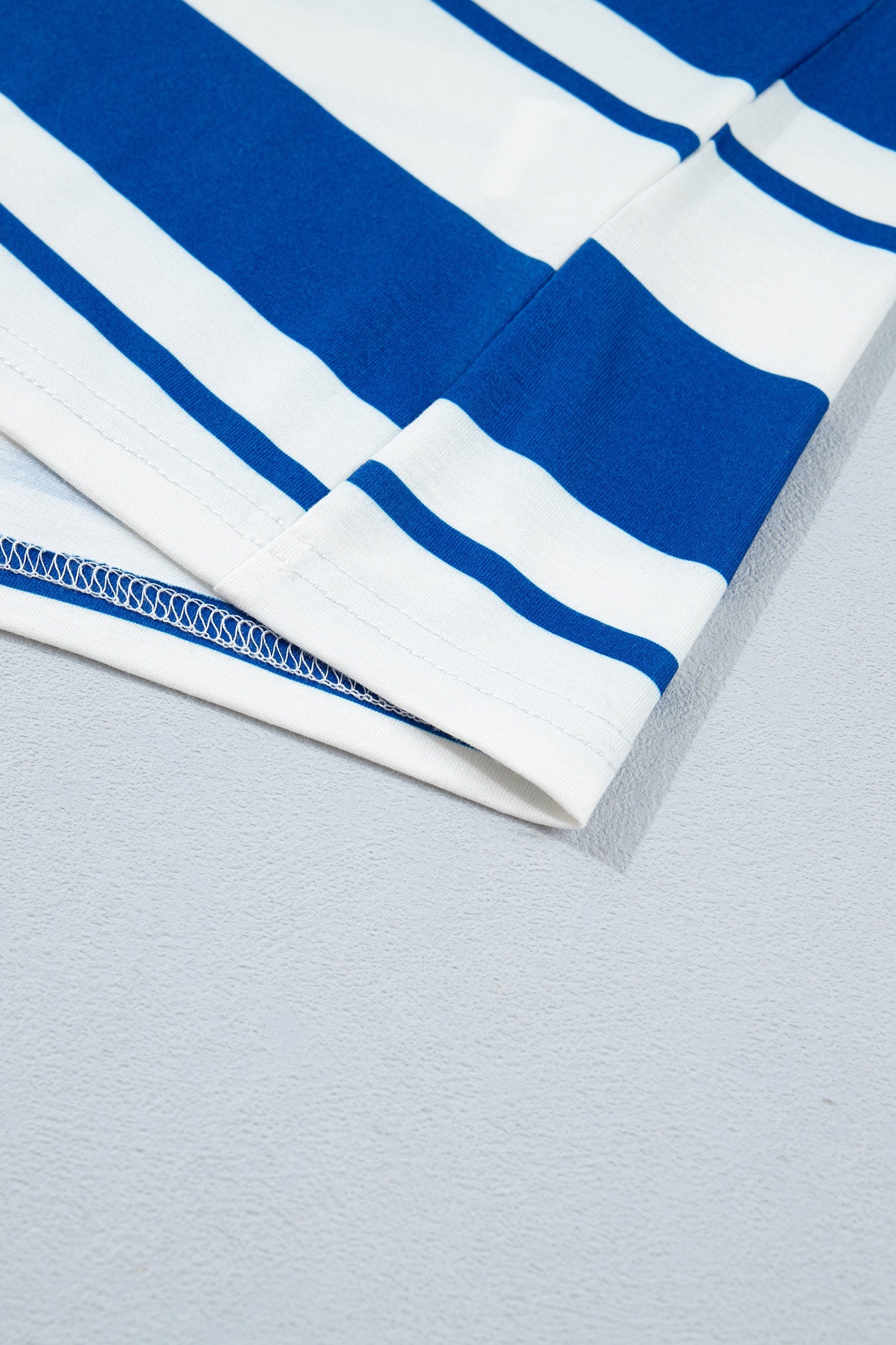 Graphic Stripe USA Half Sleeve Loose T Shirt in Blue