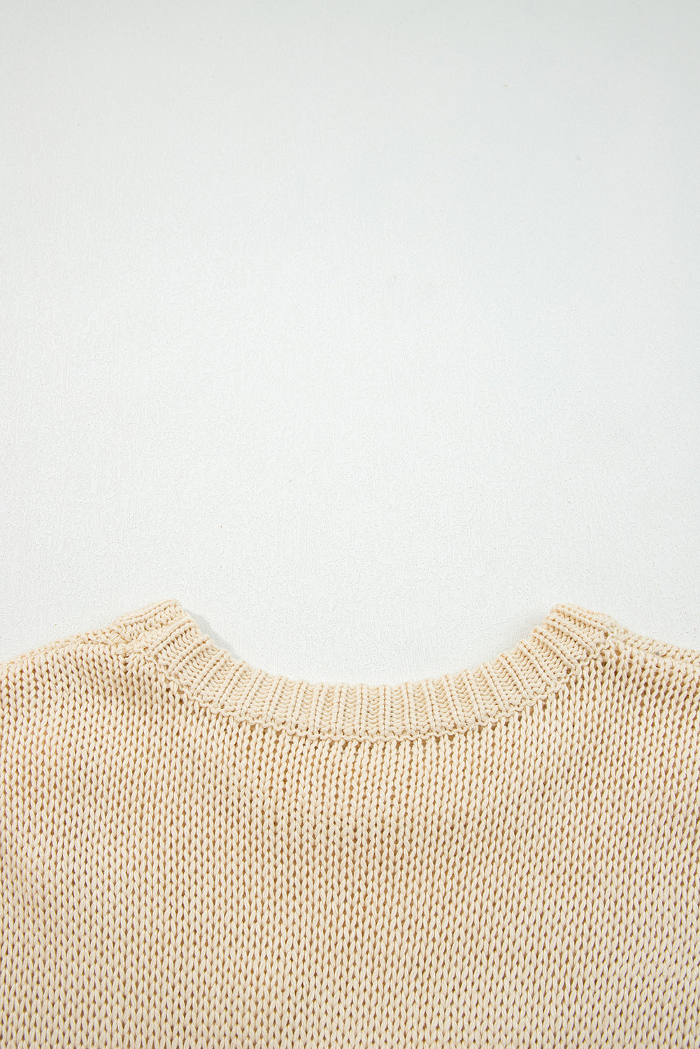 Applique Cap Bowknot Cap Sleeve Knit Top