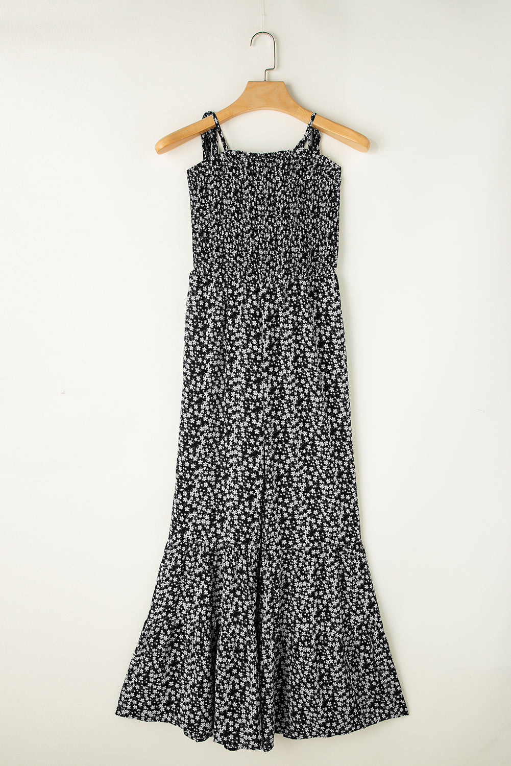 Jumpsuit for Women Straps Bodice Wide-Leg Floral-Print