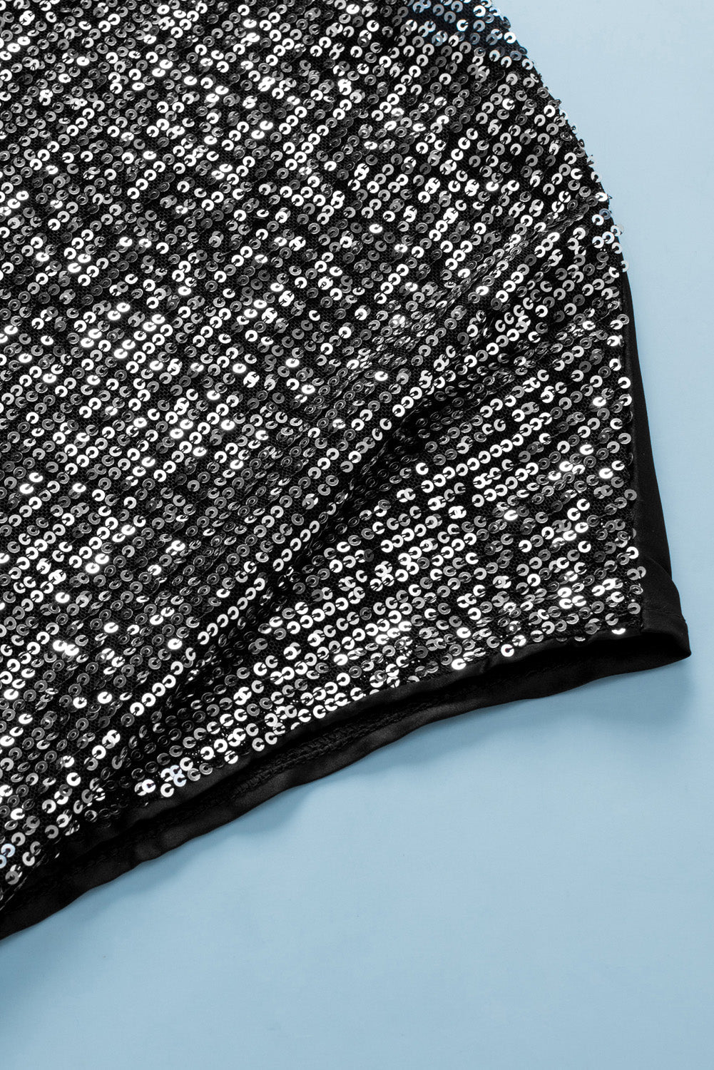 Women's Plus Size Sequined V Neck Tee