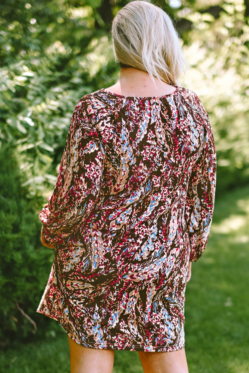 Women's Dresses with Plus Size Floral-Print Print Mini