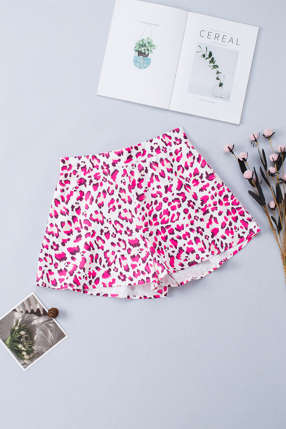 Shorts for Women Print Flutter Everyday Leopard-Print
