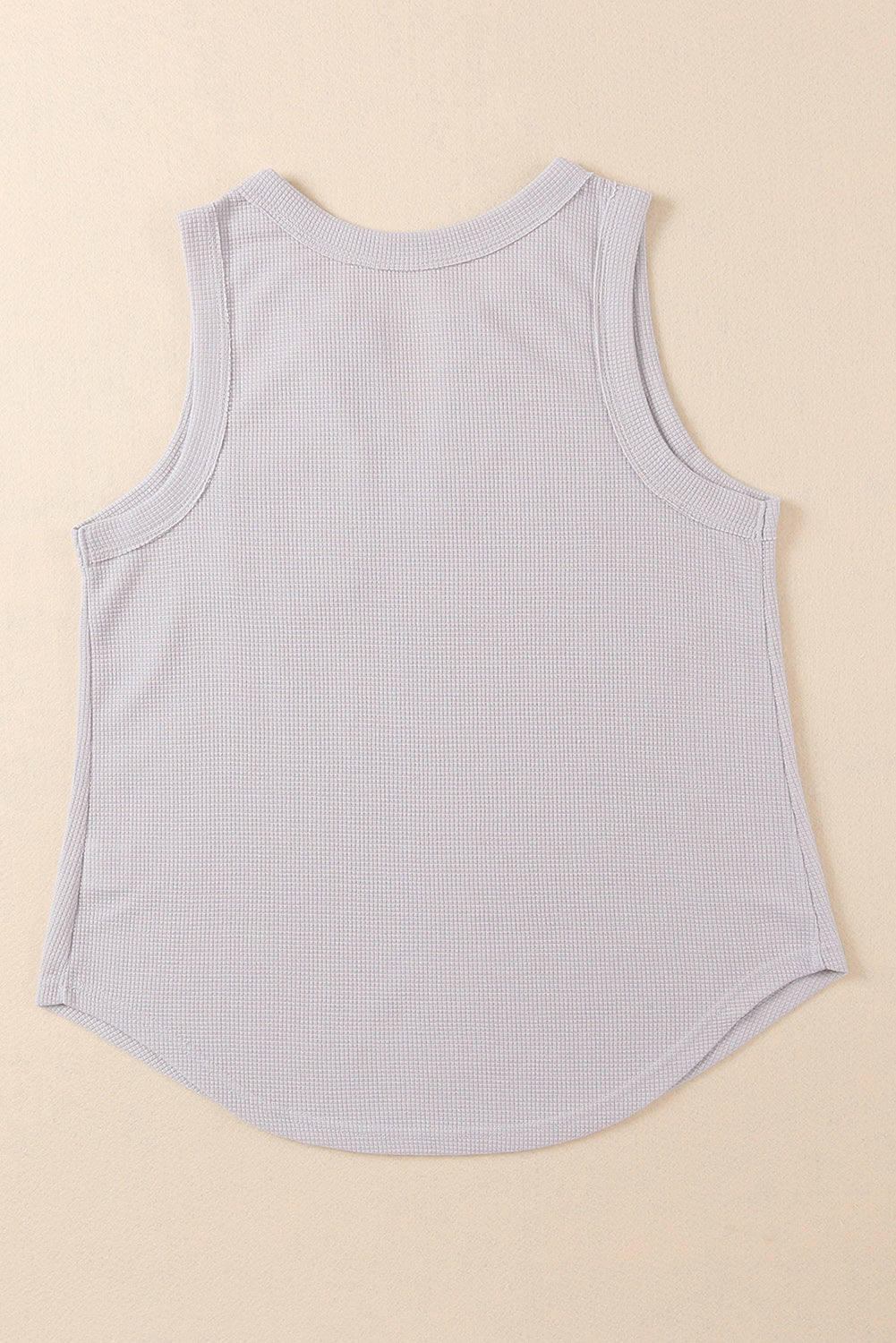 Women's Tank Featuring Thermal Knitted Notched Eyelet