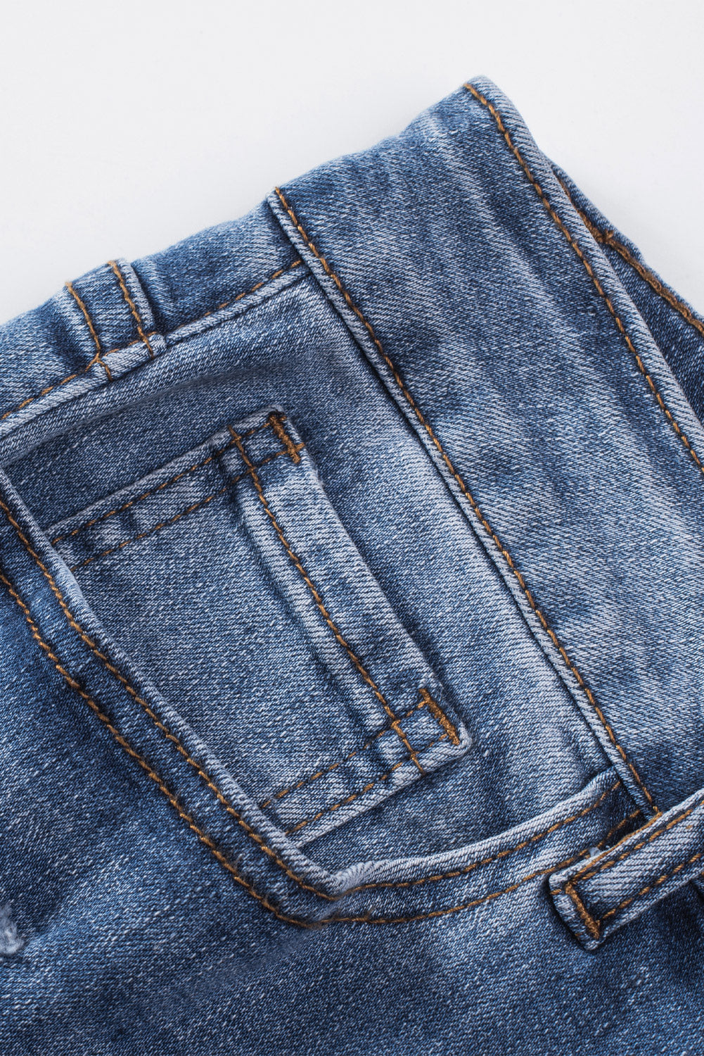 Women's American Flag Patched Distressed Jeans