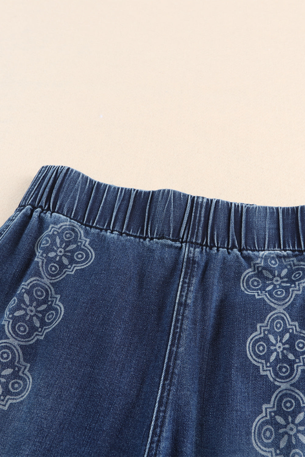 Women's Blue Raw-Edge Flared Jeans