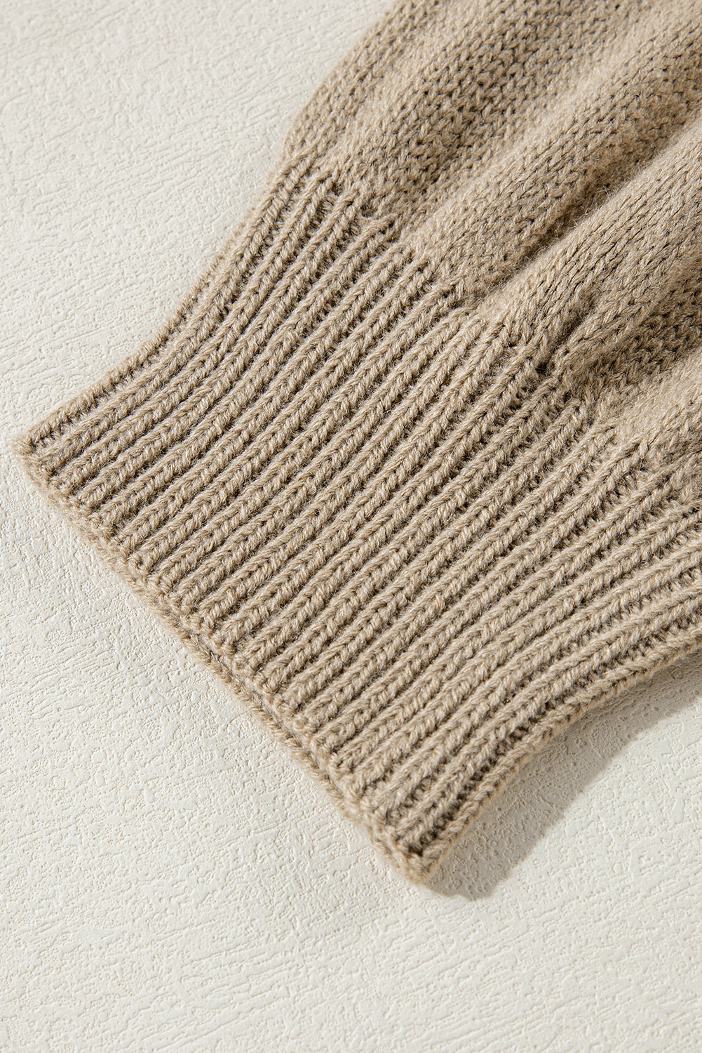 Women's Sweater Featuring Plus Size Mock Neck Dropped-Shoulder