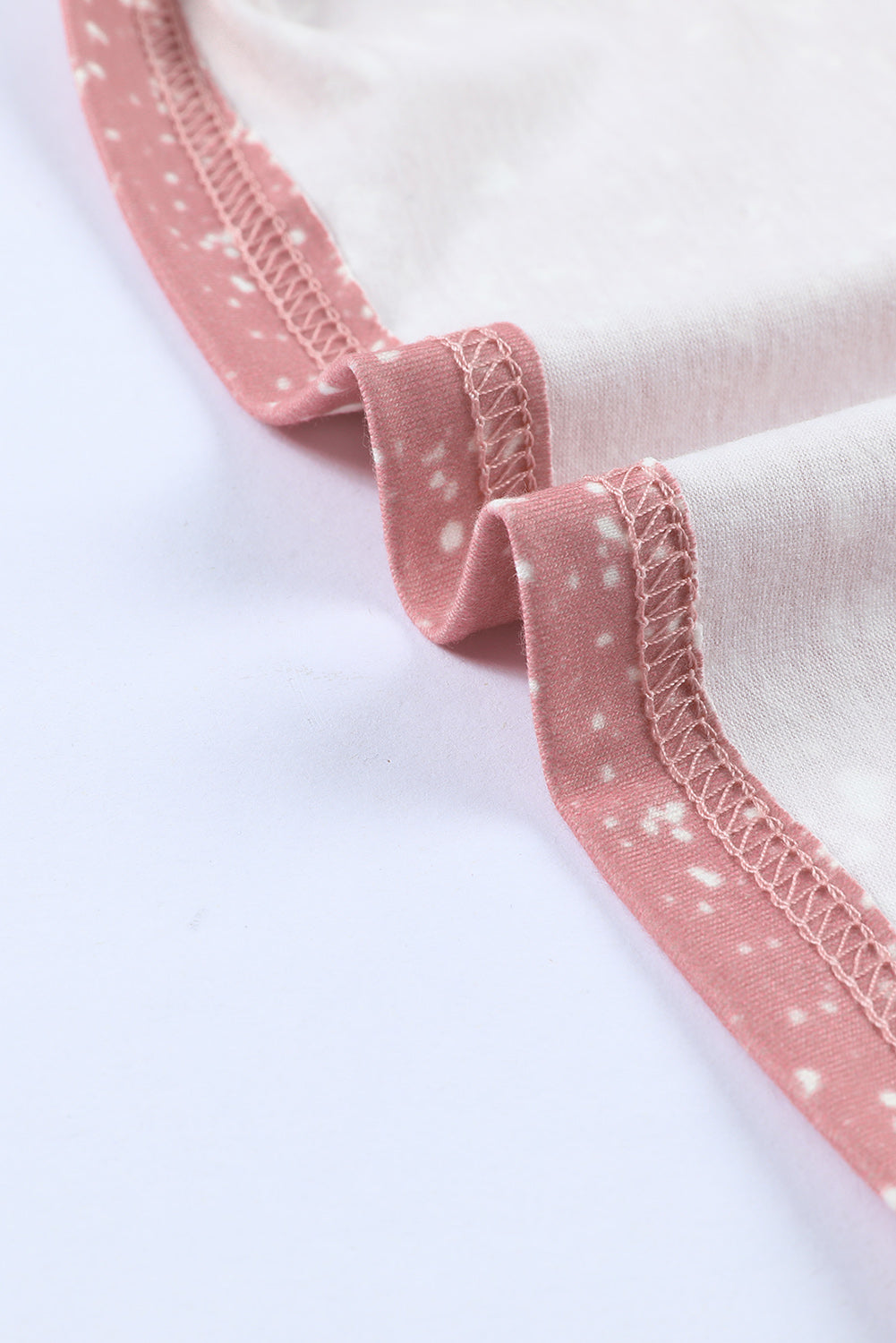 Women's T Shirt with Bleached Short-Sleeve
