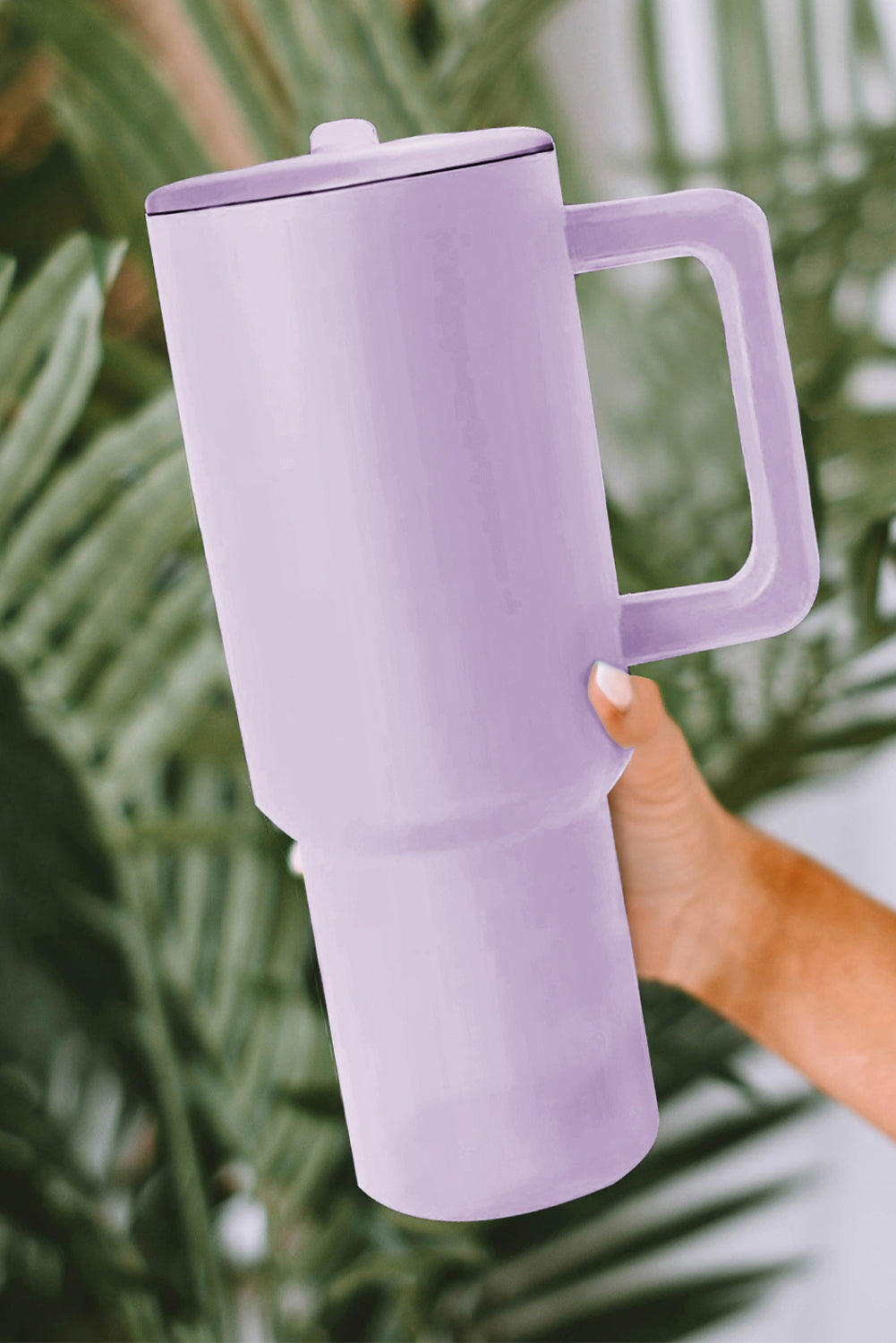 Frosted Stainless Handle Large Vacuum Cup with Straw 40oz Style