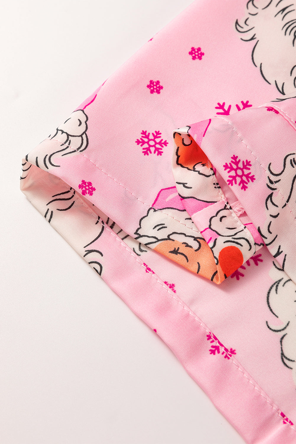 Claus Snowflake Santa Snowflake Long-Sleeved Shirt Christmas Pajama Set