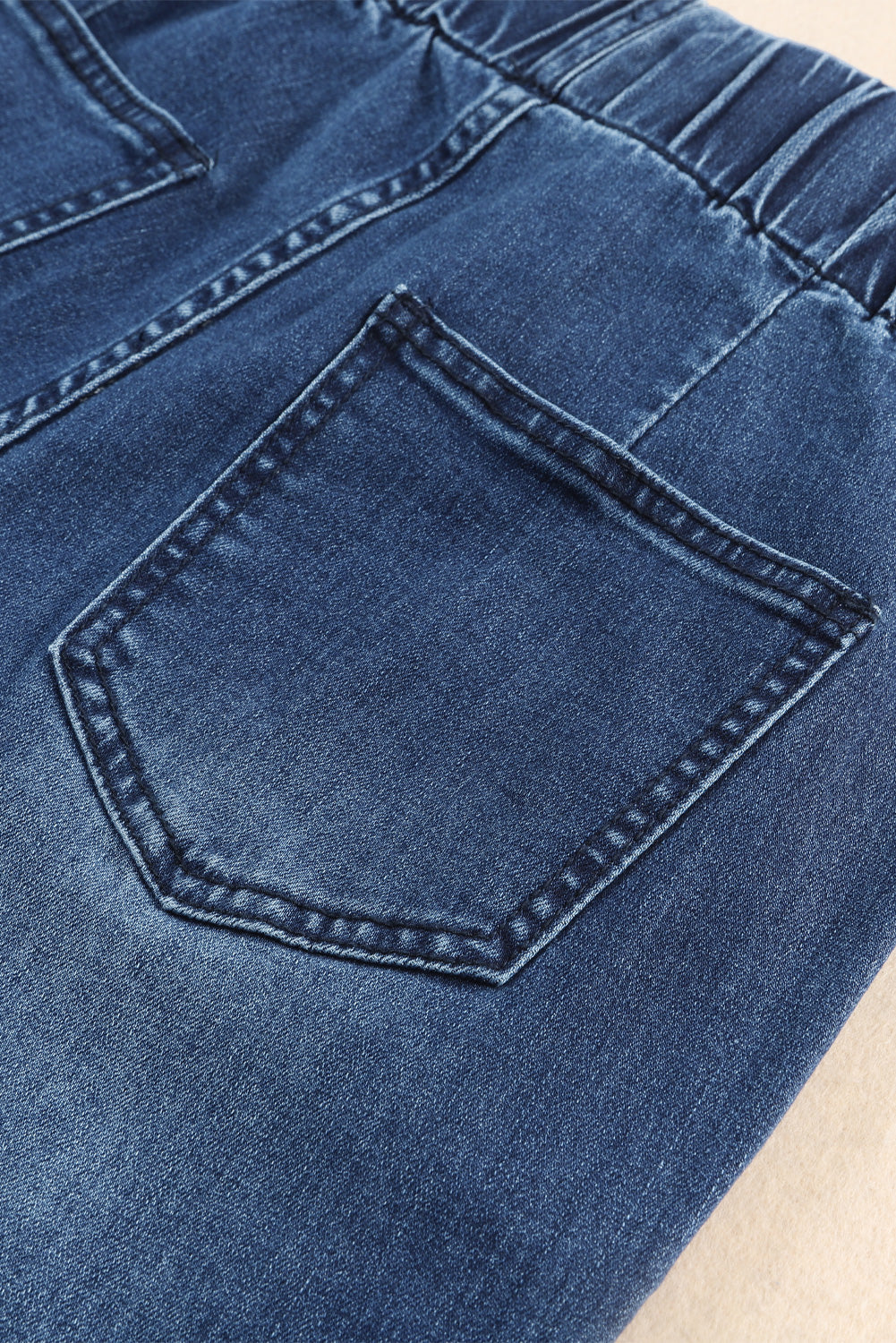 Women's Blue Raw-Edge Flared Jeans