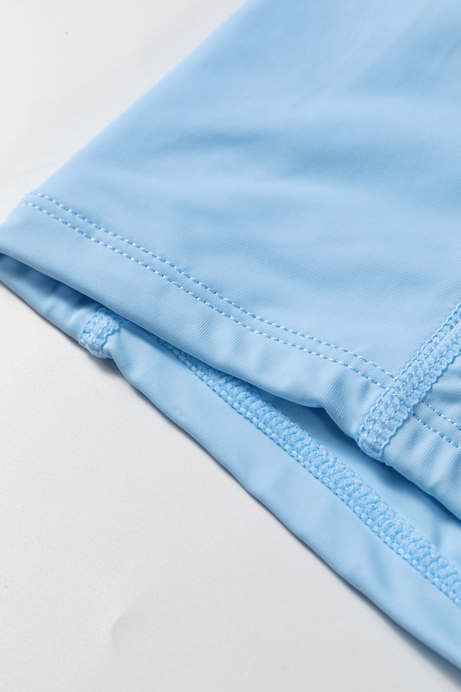 Tunic Tank Dress Athletic Shorts 2-Piece Outfit in Beau Blue