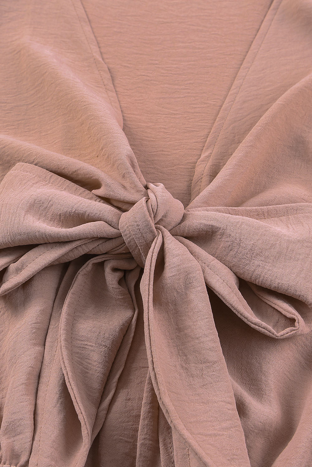 Women's Puff Long-Sleeve Tie Knot-Detail Romper