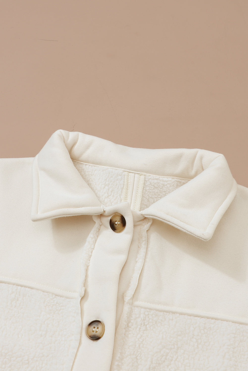 Shacket for Women Button-Front Raw-Edge
