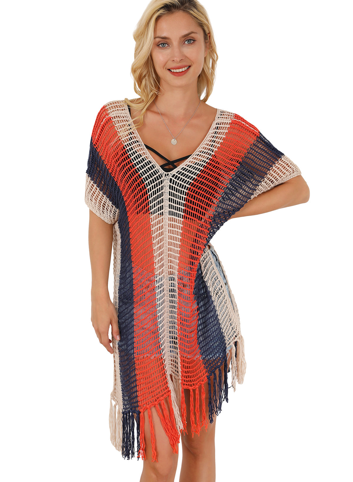 Women's Beach Cover Tassel Crochet Up