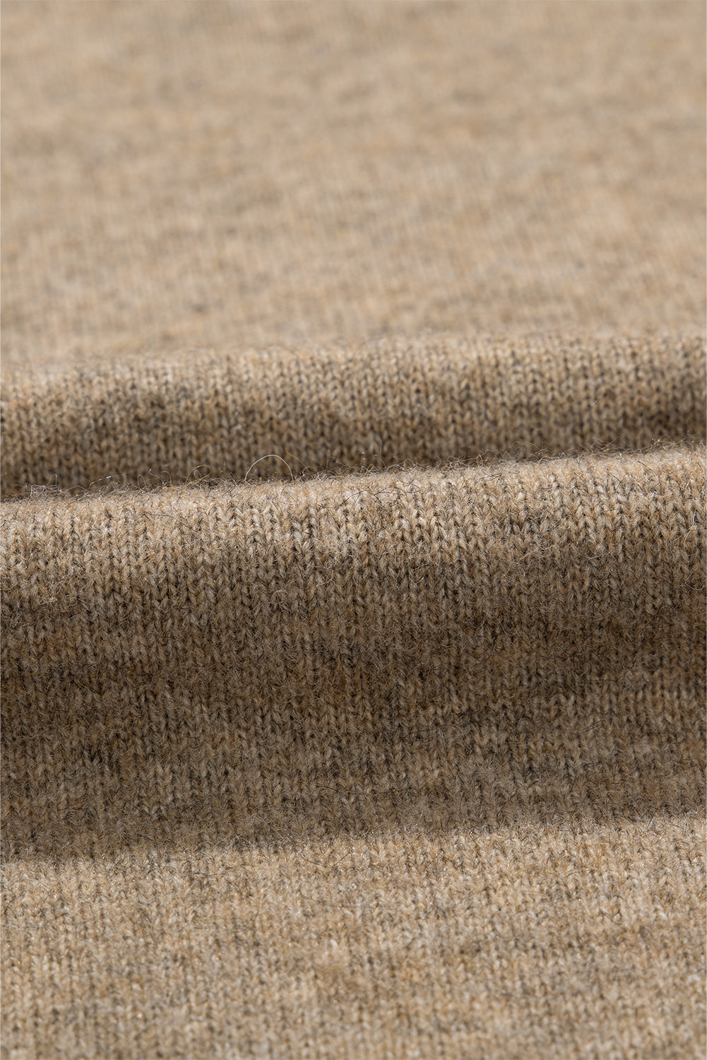 Contrast Trim Mock Neck Drop Shoulder Sweater