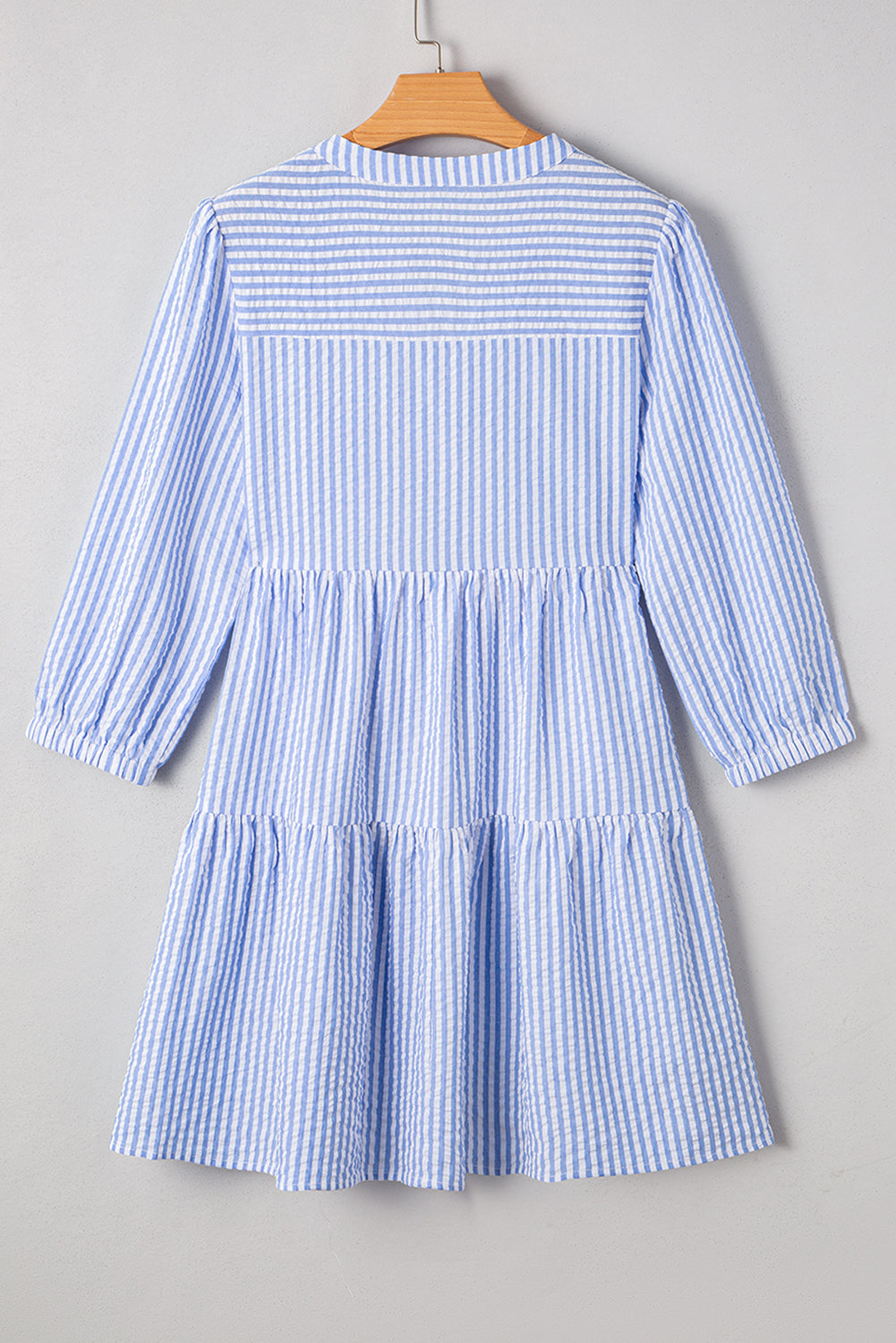 Tiered Bracelet Sleeve Shift Dress Featuring Pockets
