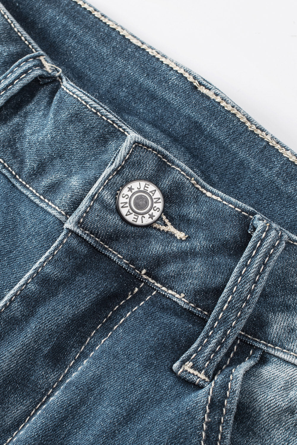 Women's Jeans Featuring Distressed Ripped Slim-Fit