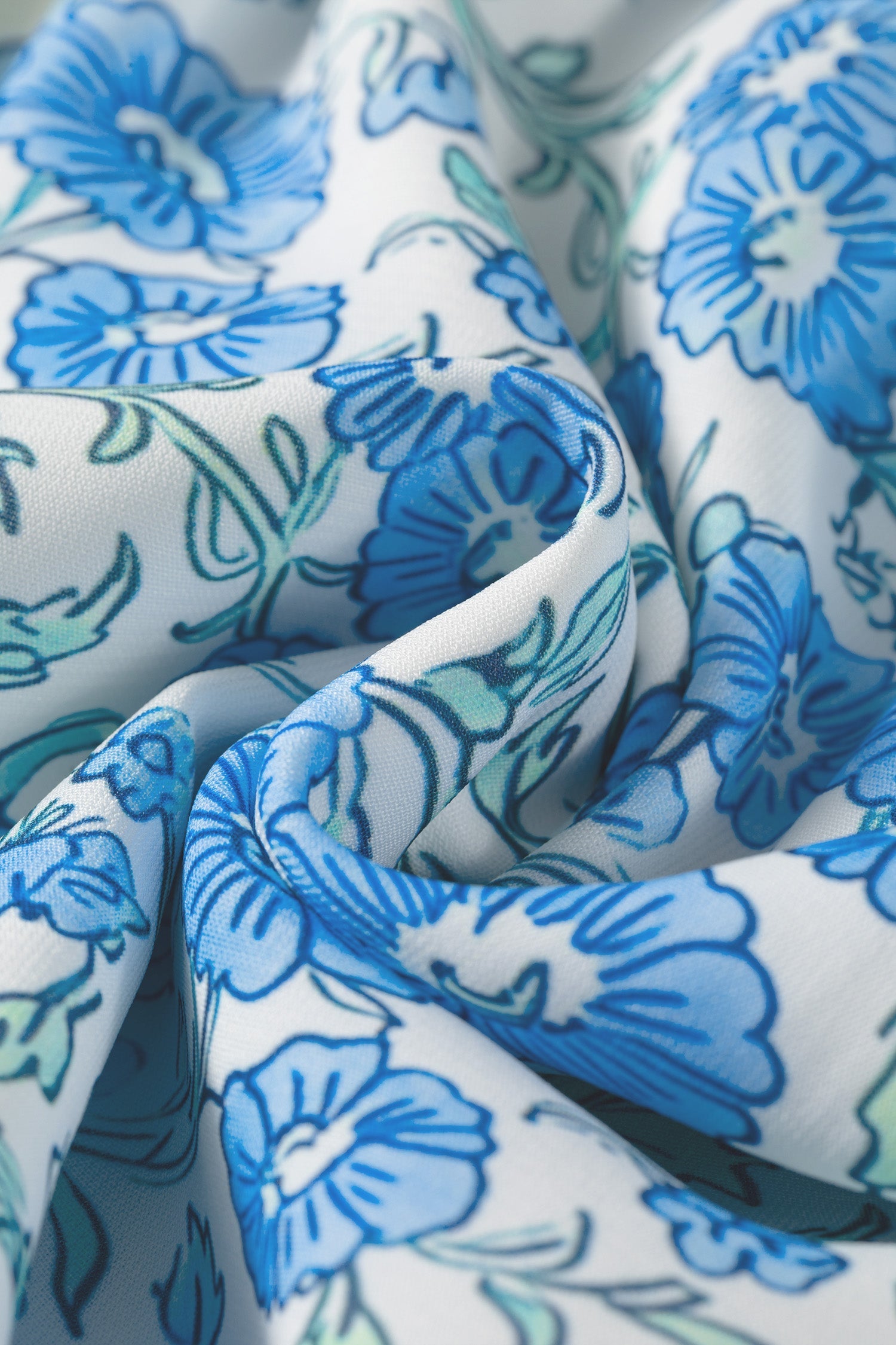 Floral Striped Summer Striped Ruffle Hem Lace Tie Shorts in Sky Blue