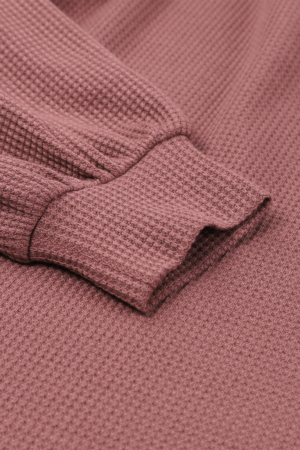 Women's Knit Top with Waffle Balloon Sleeve
