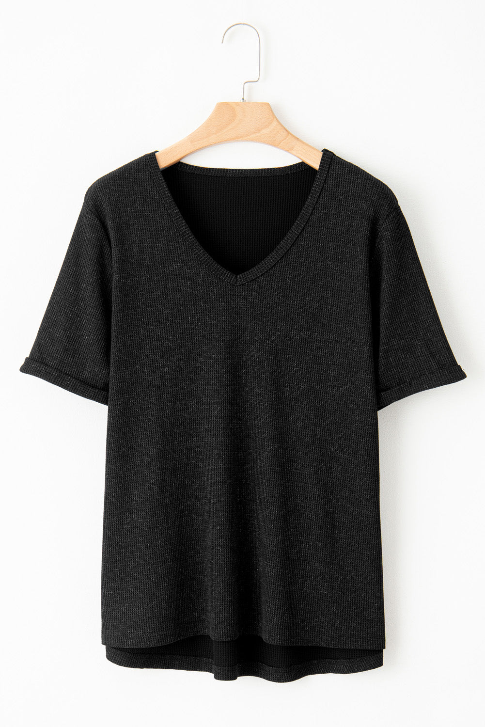 Women's Tee Featuring High Low Cuffed